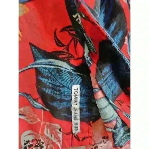 Tommy Hilfiger Classic Fit Stretch Tropical Button Up Hawaiin Shirt Men' Size L - Picture 5 of 11